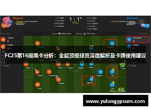 FC25第16周黑卡分析：全能顶级球员深度解析及卡牌使用建议